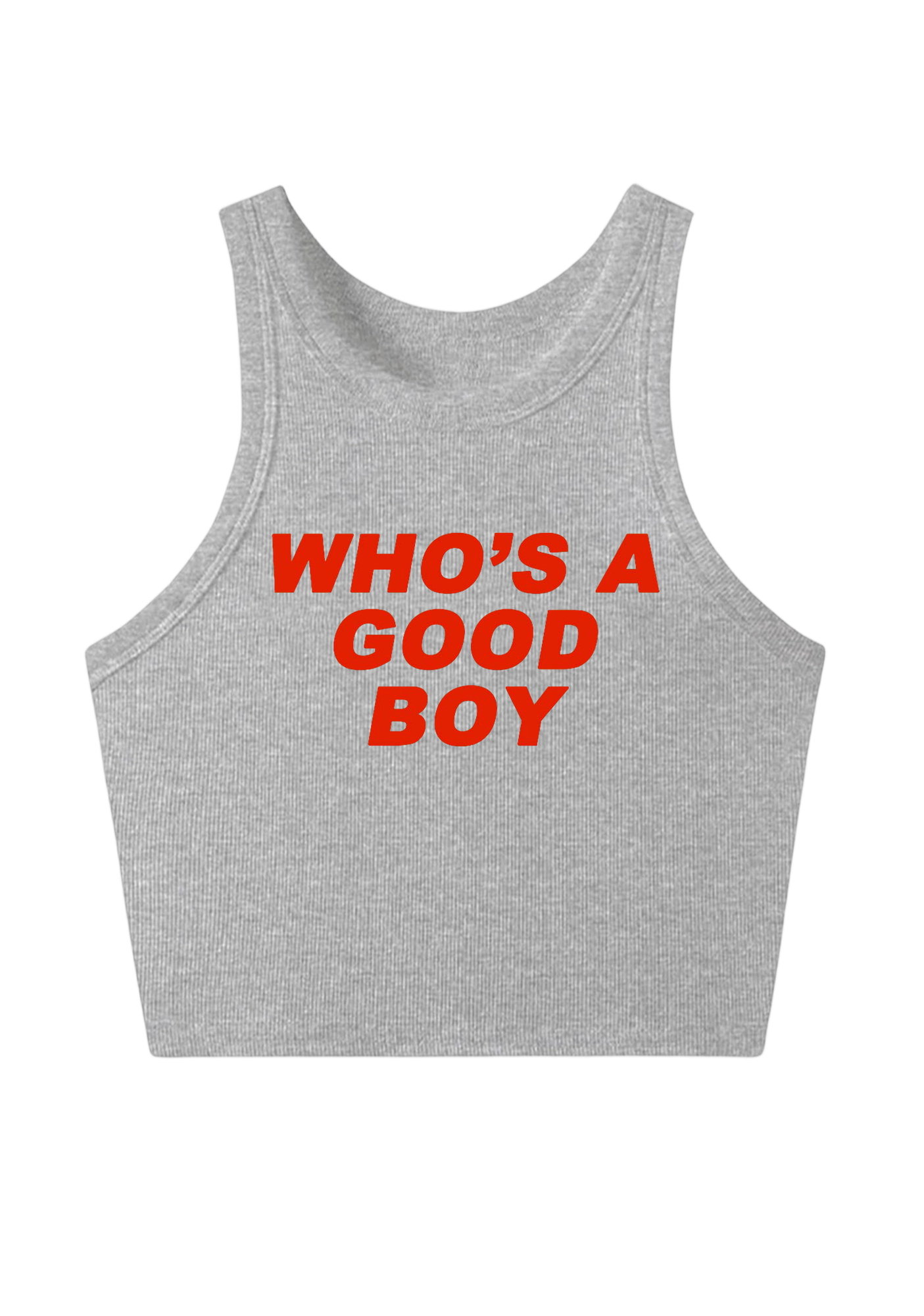 Who's A Good Boy Y2K Crop Tank Top