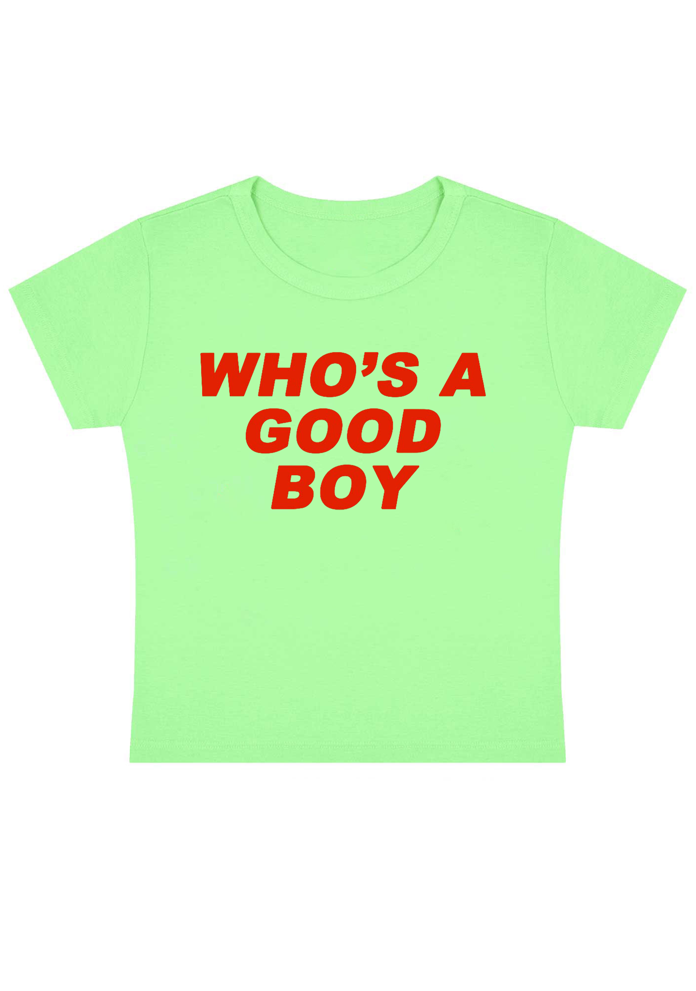 Who's A Good Boy Y2K Baby Tee
