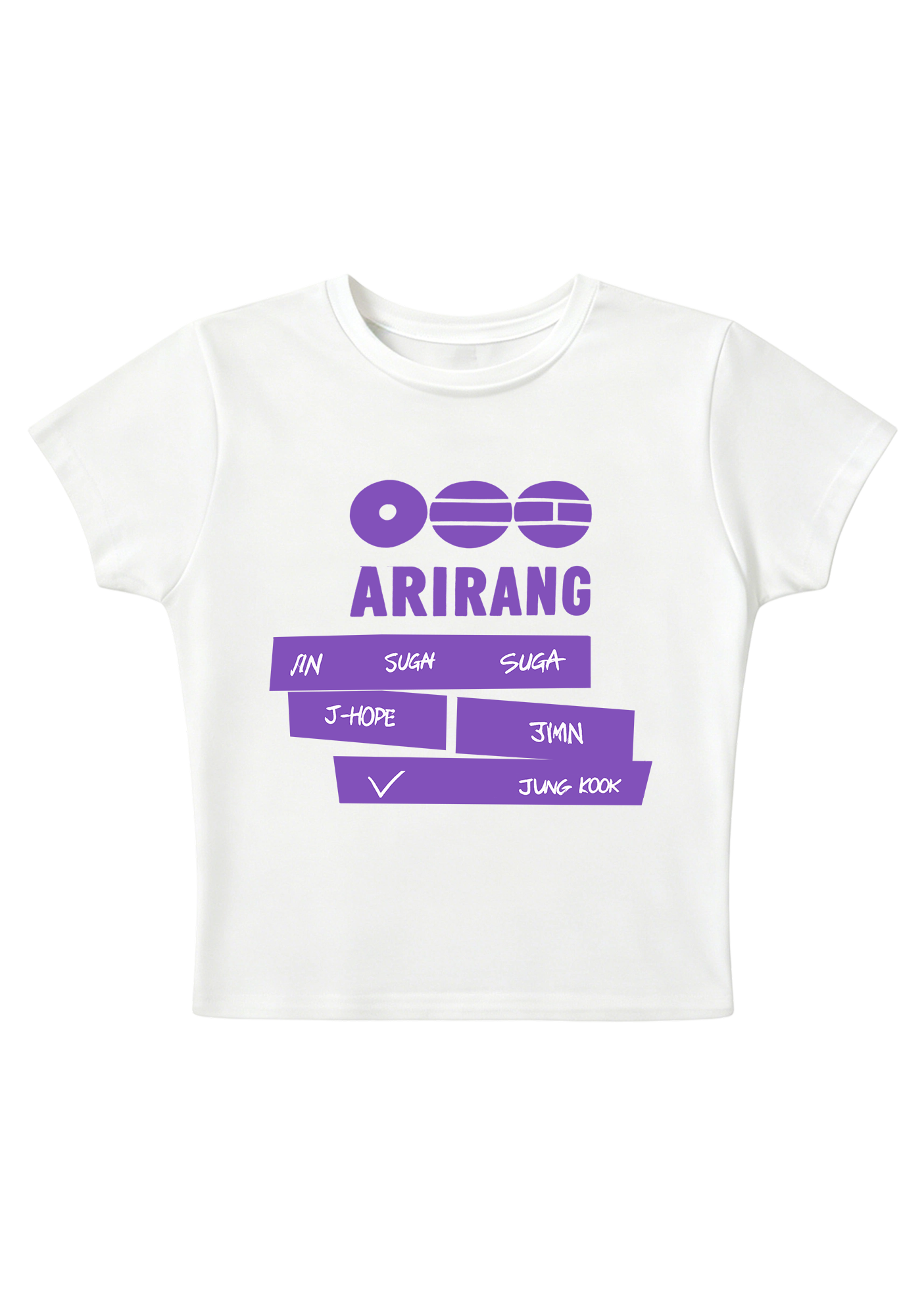 Arirang K-Pop Y2K Baby Tee
