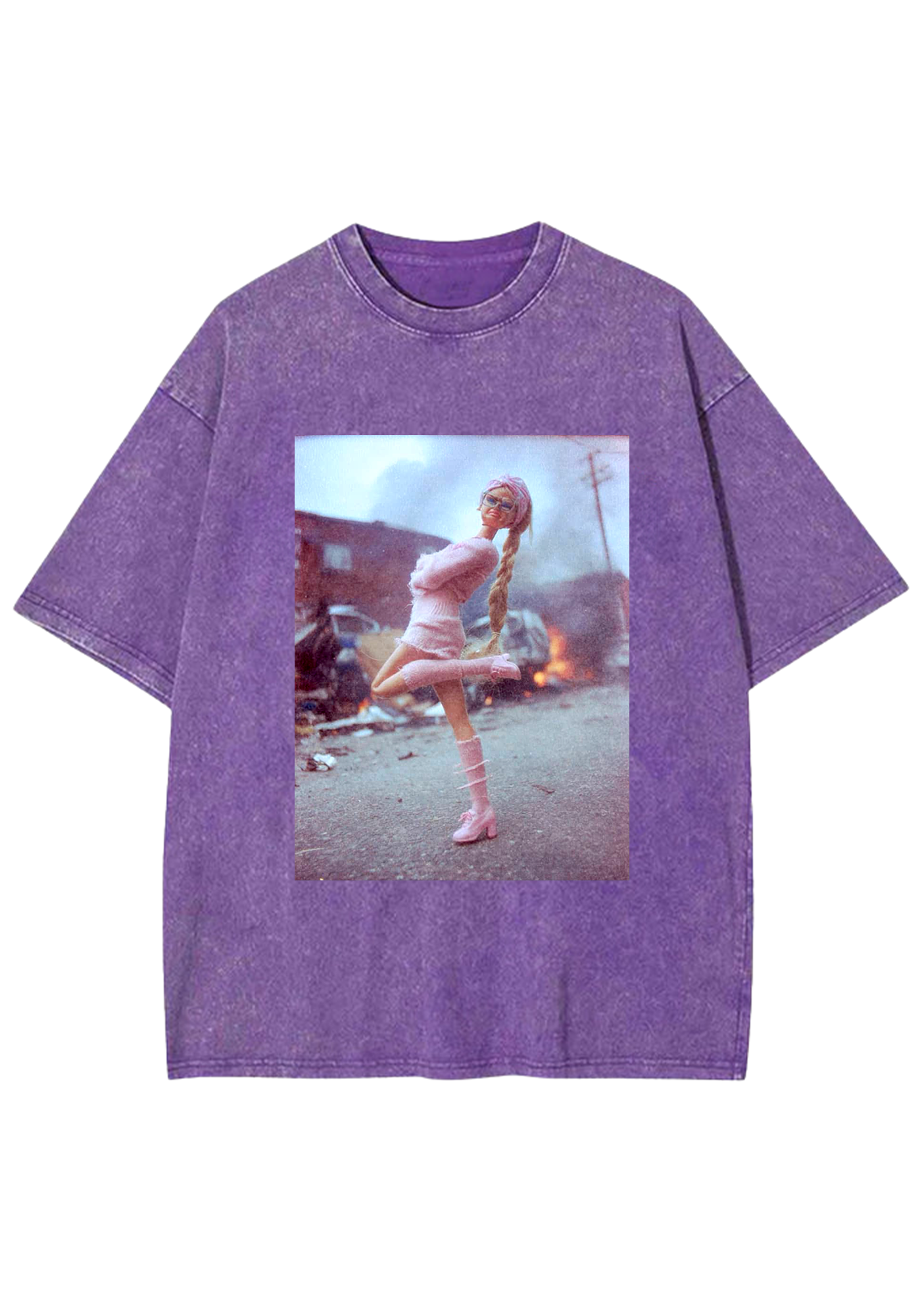 Barbie in the Apocalypse Retro Y2K Washed Tee