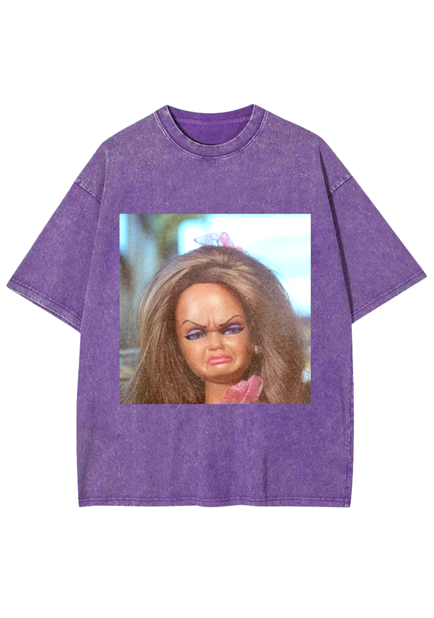 Y2K Aesthetic "Fed Up Barbie" Attitude Washed Tee