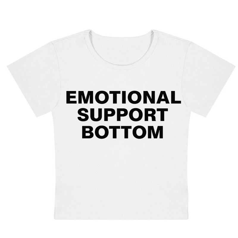 Emotional Support Bottom Y2K Baby Tee