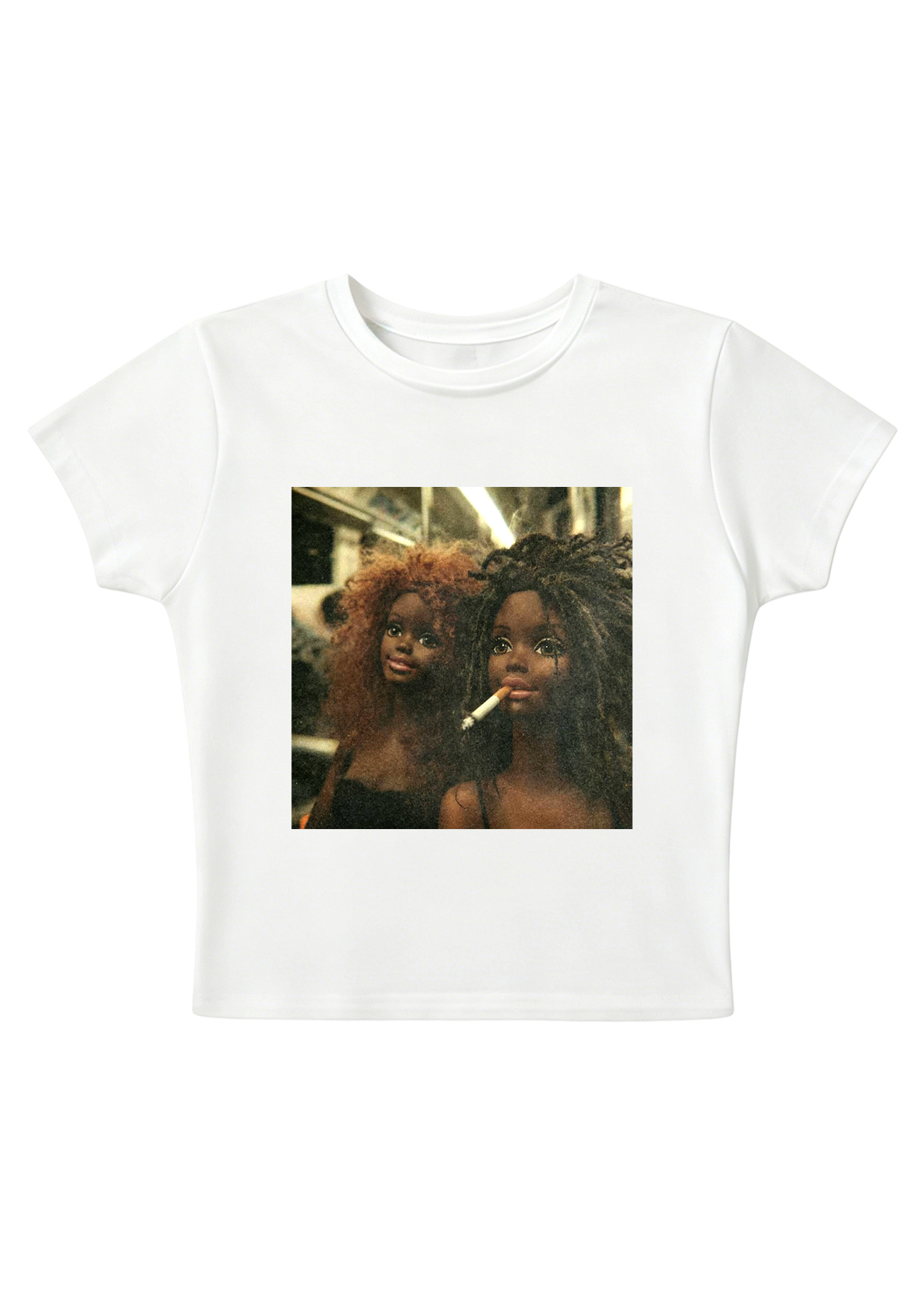 Subway Barbie Dolls Y2K Baby Tee