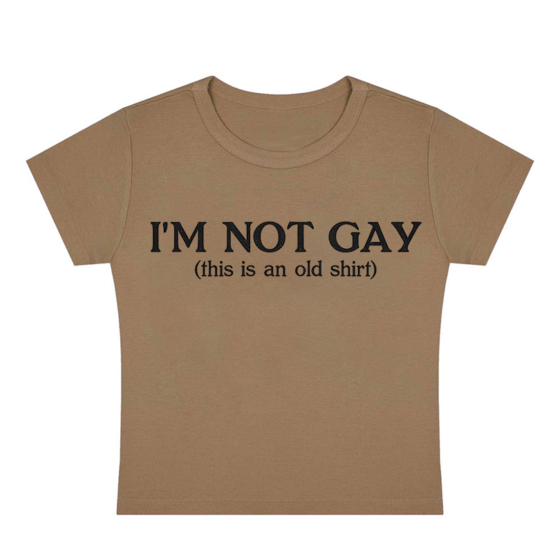 I'm Not Gay Y2k Baby Tee