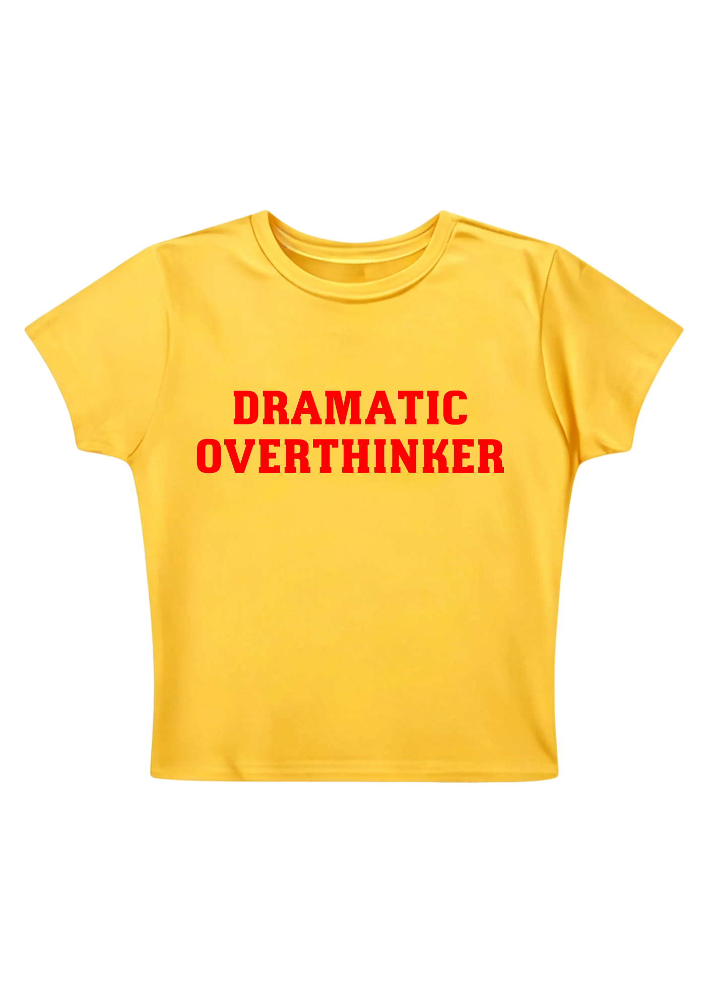 Dramatic Overthinker Y2K Baby Tee