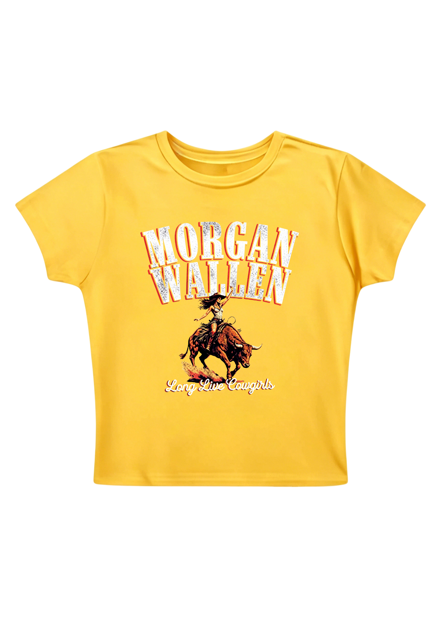Vintage Morgan Wallen Cowgirl Bull Rider Country Music Y2K Baby Tee