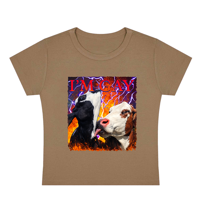 I'm Gay Y2k Baby Tee