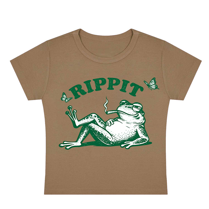 Rippit Frog Y2K Baby Tee