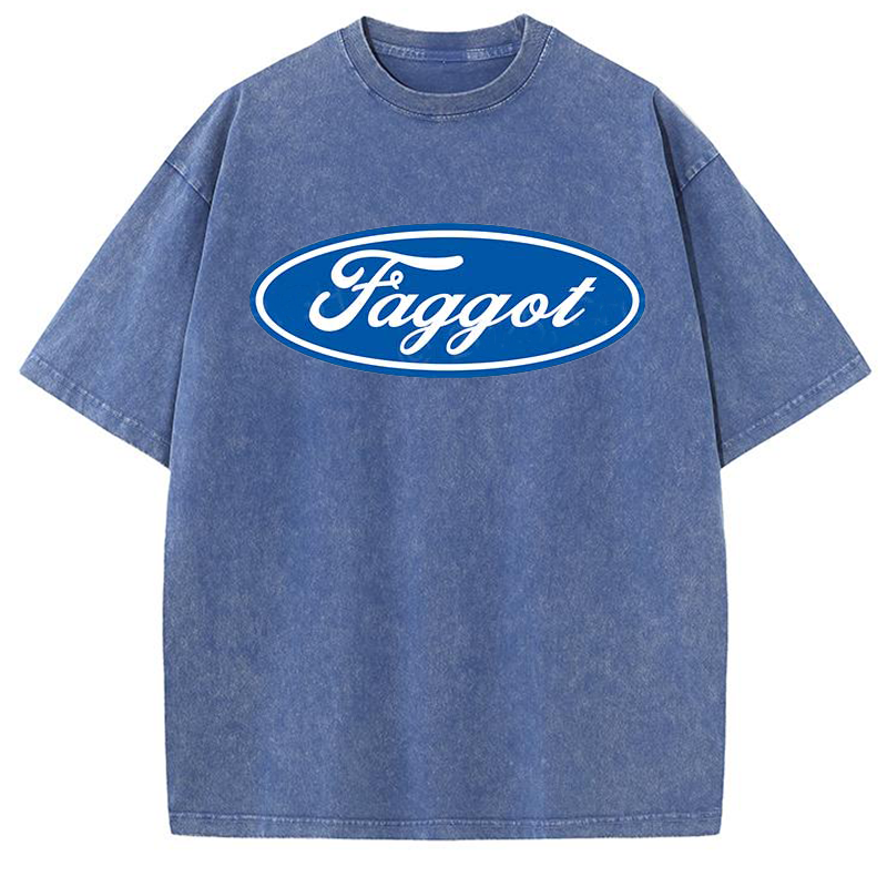 Oval Faggot Y2K Washed Tee