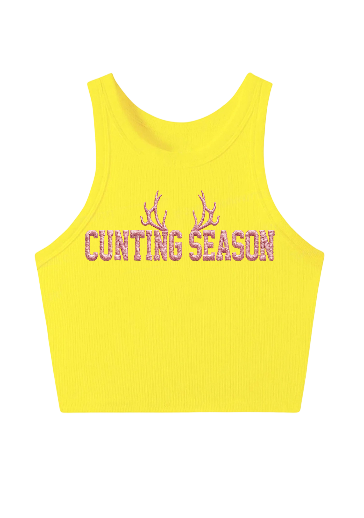 Cunting Season Embroidery Y2K Crop Tank Top