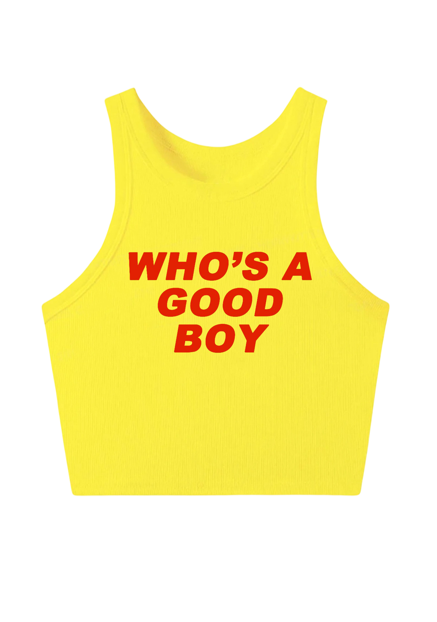 Who's A Good Boy Y2K Crop Tank Top