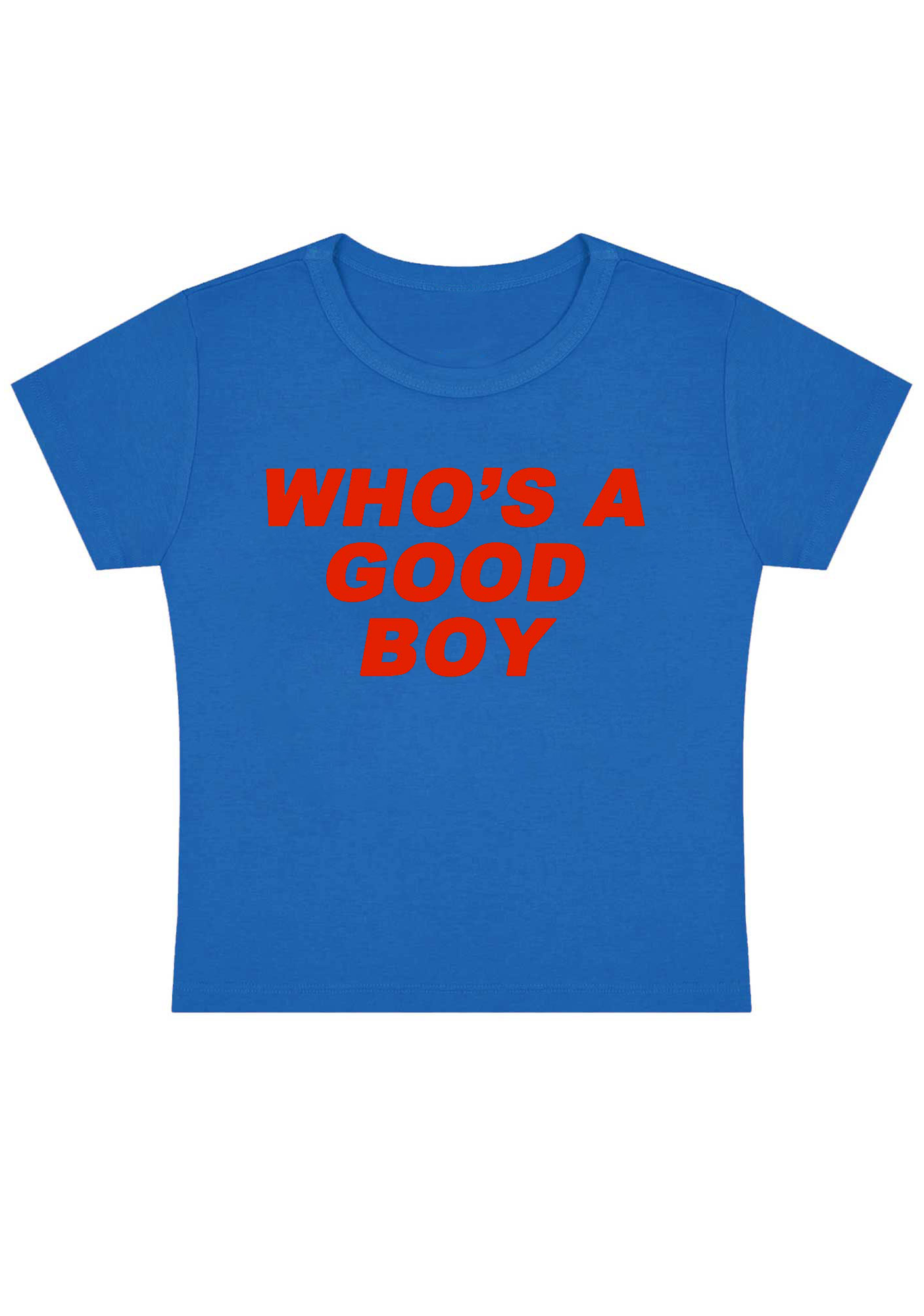 Who's A Good Boy Y2K Baby Tee