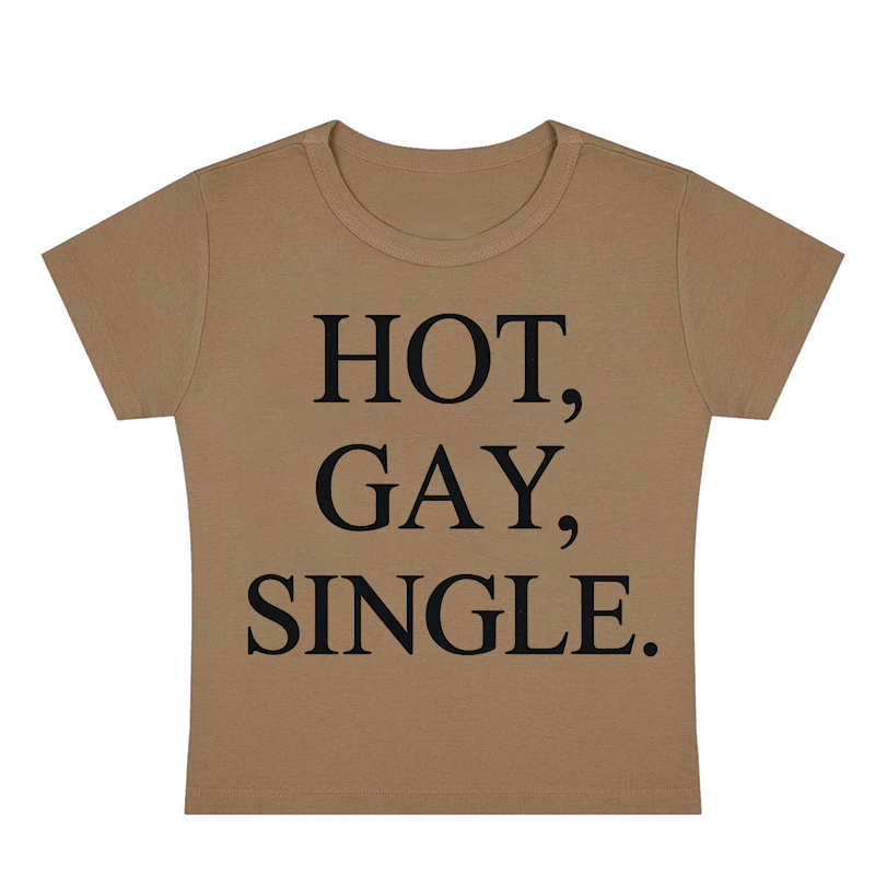 Hot Gay Single Y2k Baby Tee