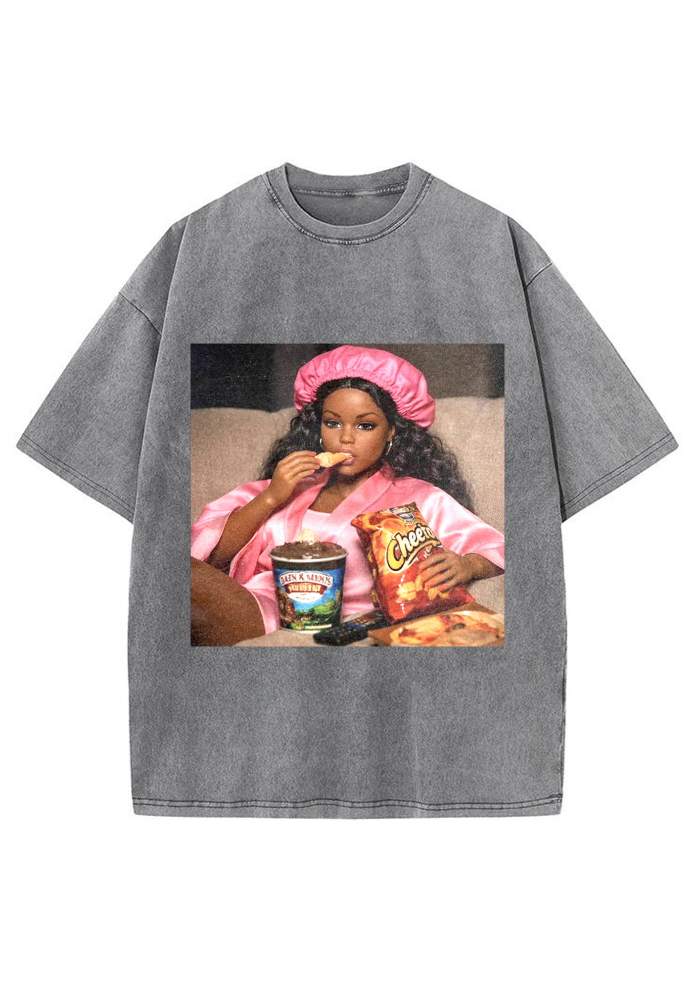 Y2K Aesthetic Lounge Mode Barbie Y2K Washed Tee