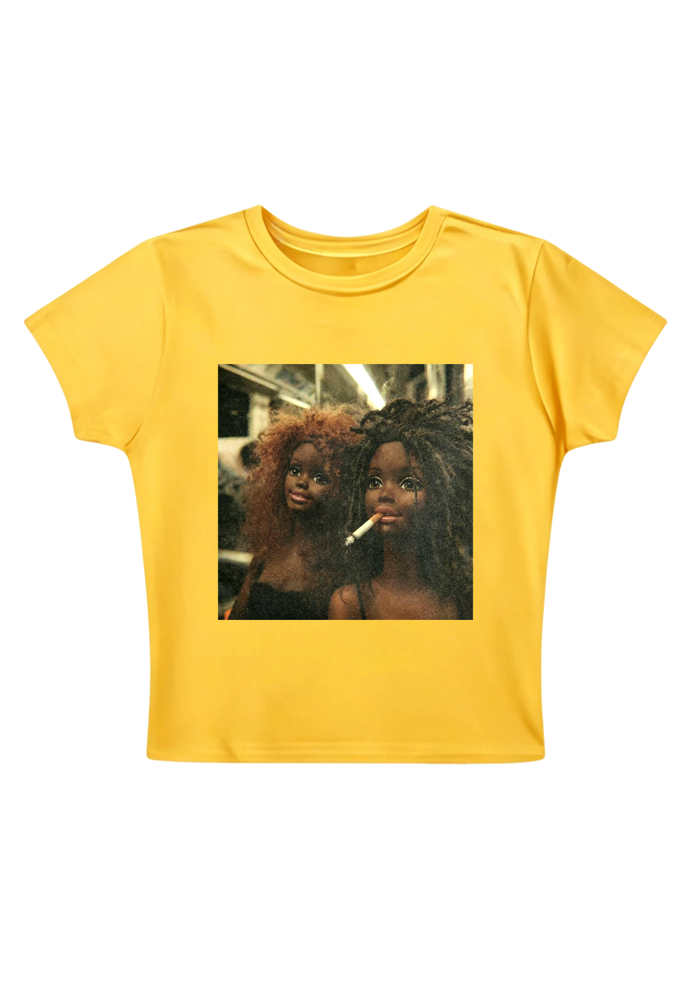 Subway Barbie Dolls Y2K Baby Tee