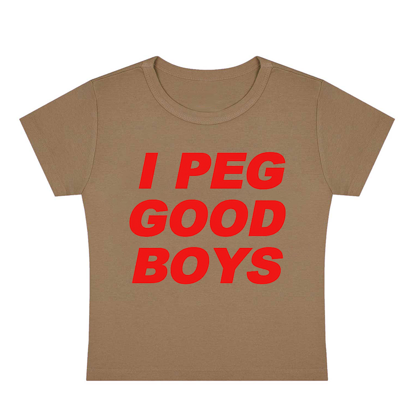 I Peg Good Boys Y2K Baby Tee