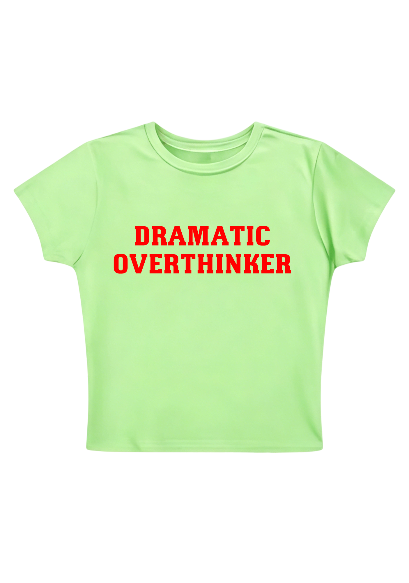Dramatic Overthinker Y2K Baby Tee