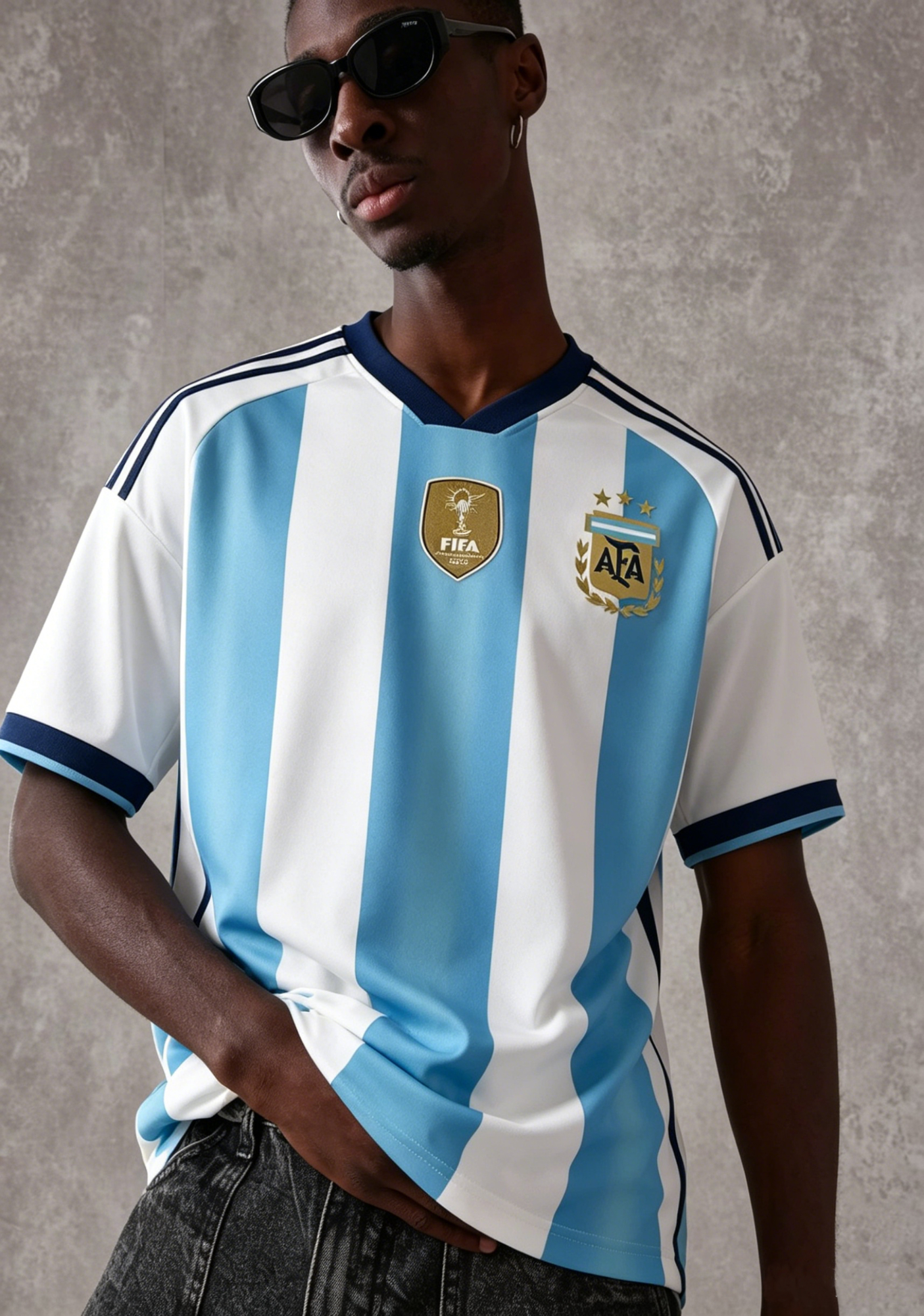 Argentina Baggy Crop Soccer Jersey