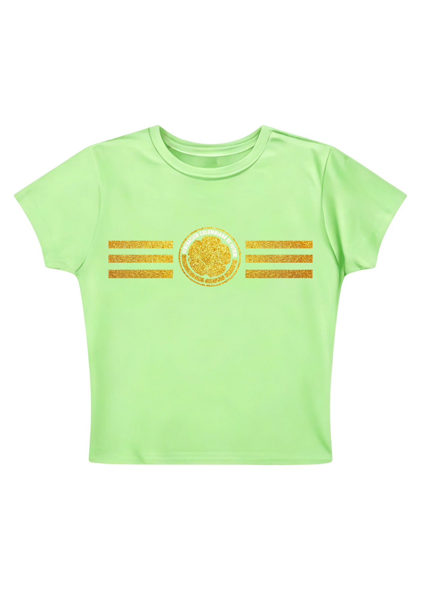 Colombia Football Glitter Y2K Baby Tee