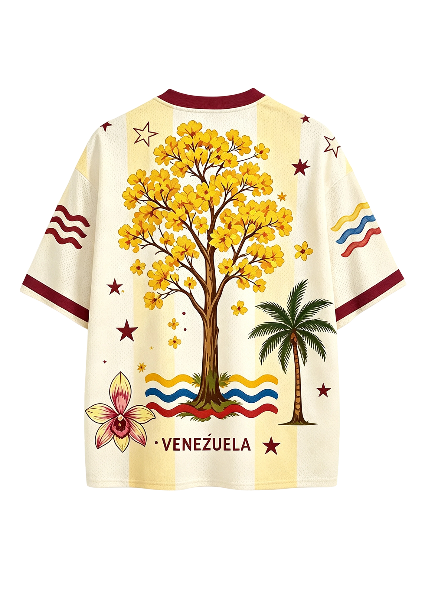 Tropical Venezuela Parrot Stamp Travel Mesh Jersey Shirts