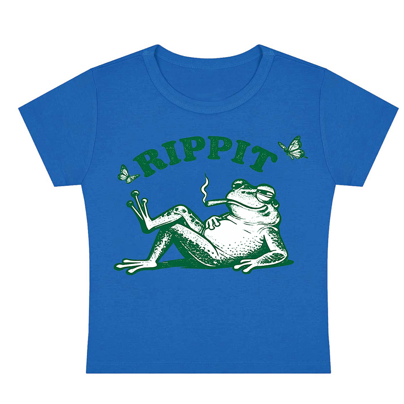 Rippit Frog Y2K Baby Tee