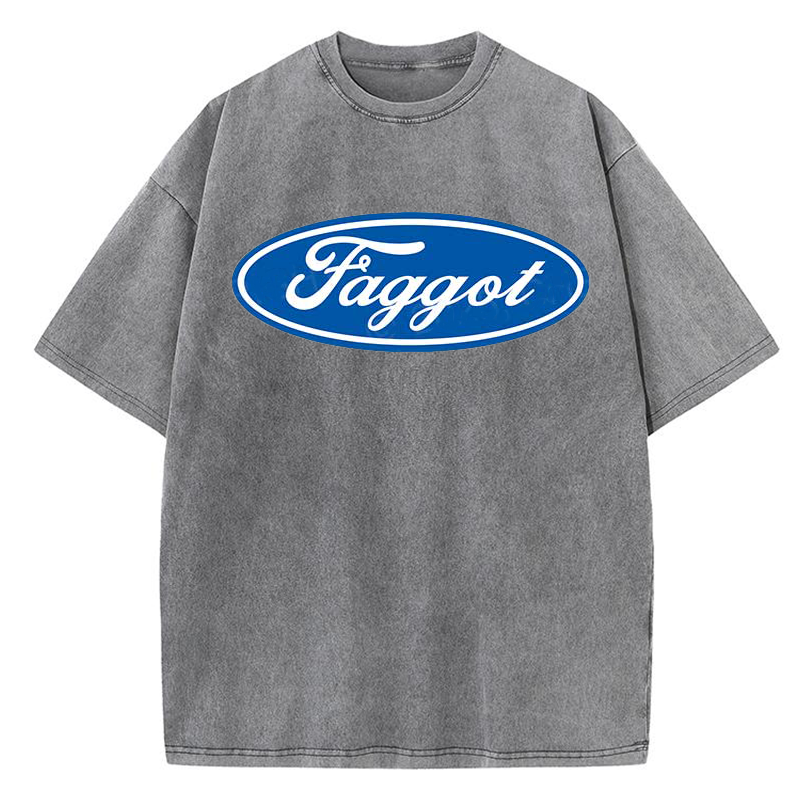 Oval Faggot Y2K Washed Tee