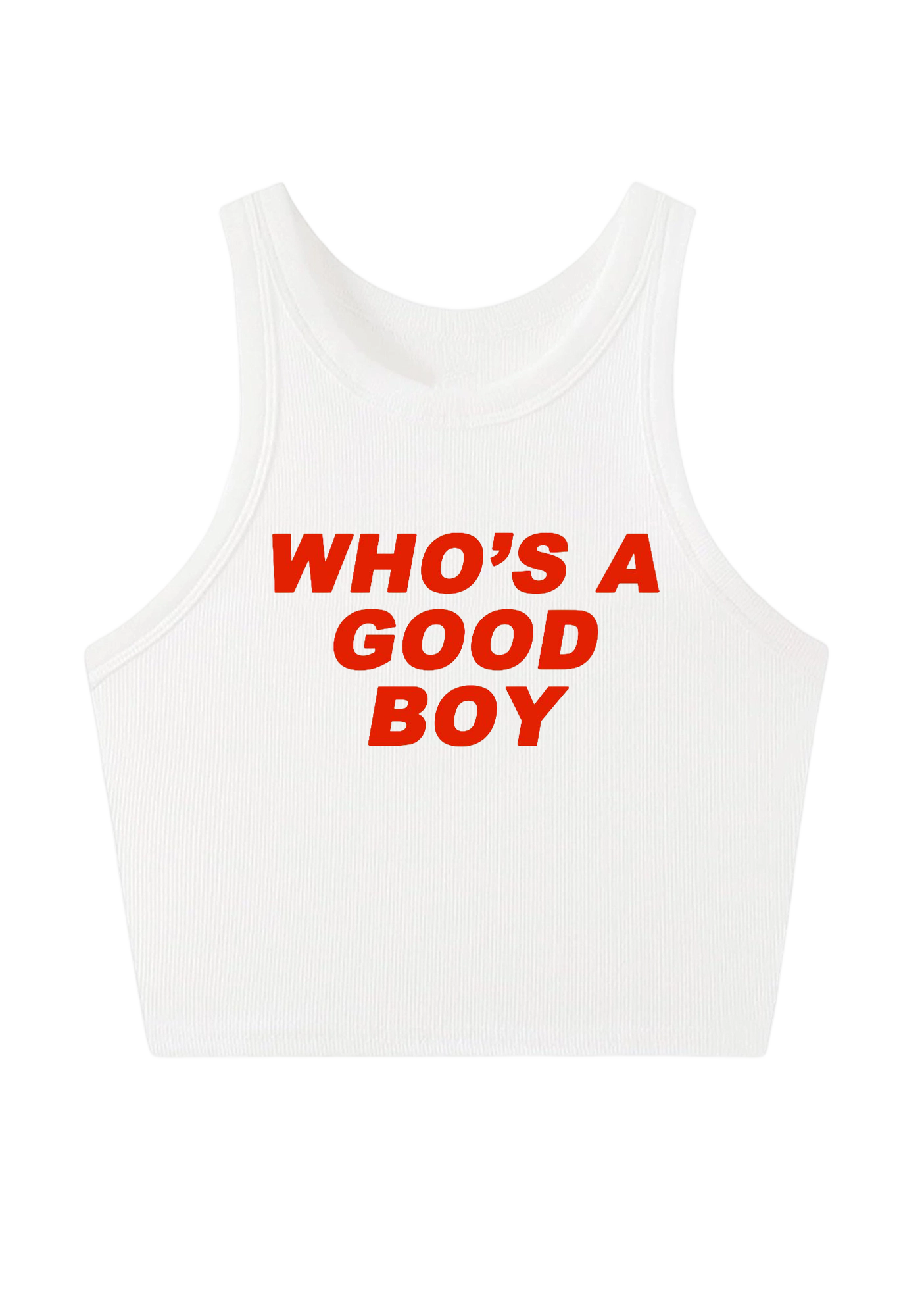 Who's A Good Boy Y2K Crop Tank Top