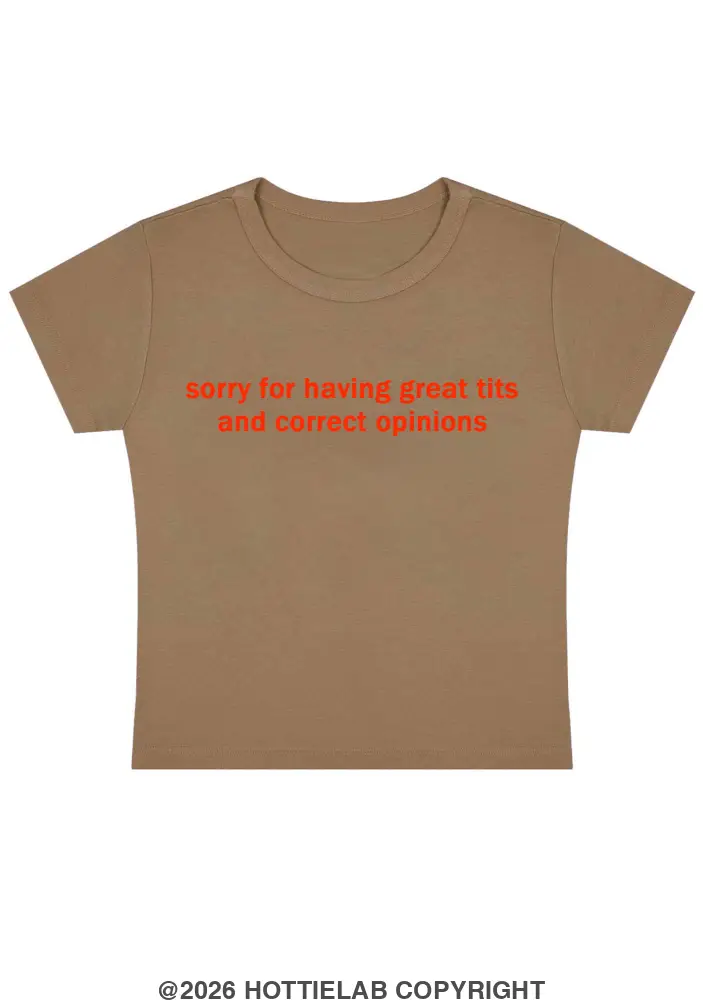 Sorry For Having Great Tits Y2k Baby Tee