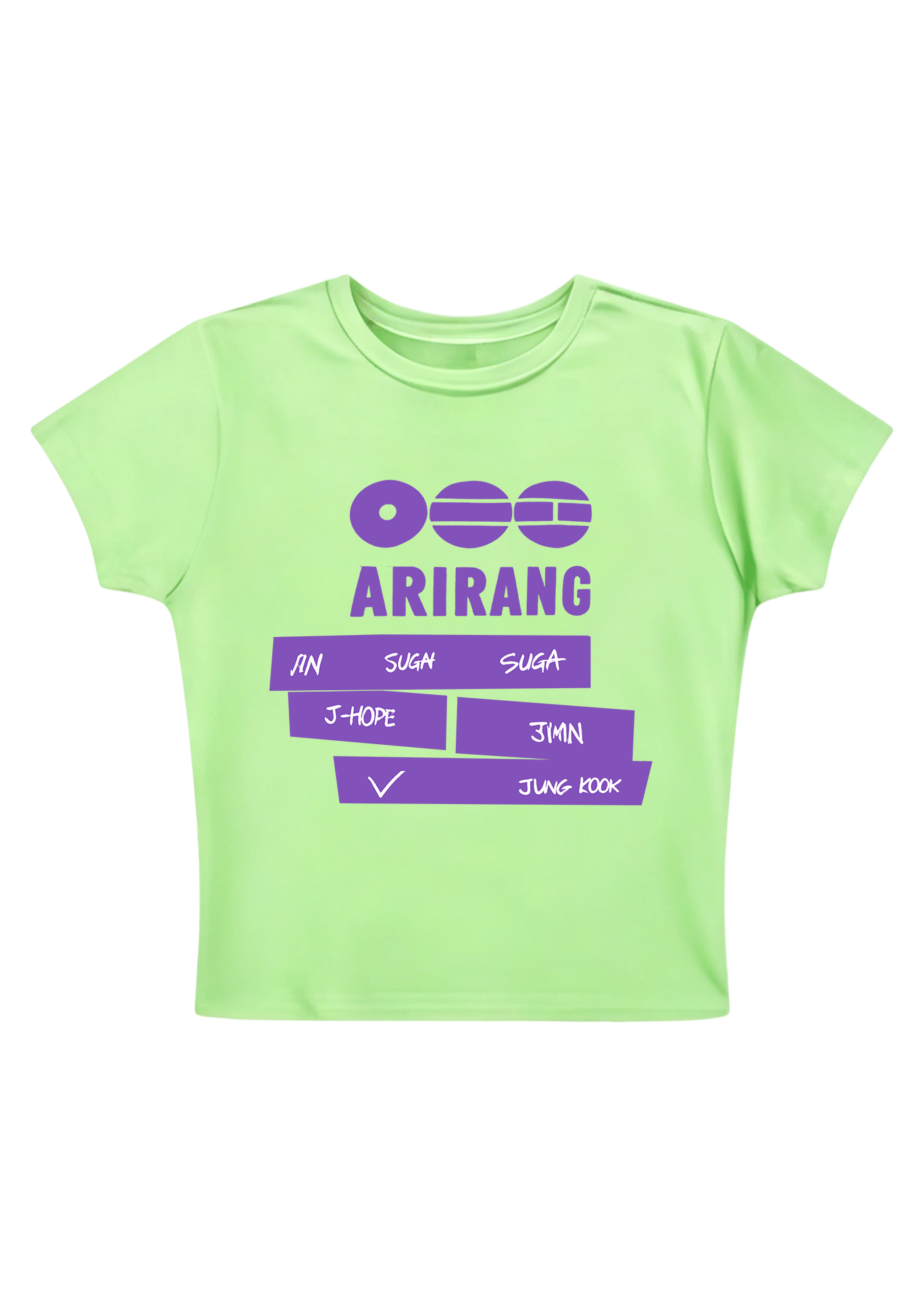 Arirang K-Pop Y2K Baby Tee
