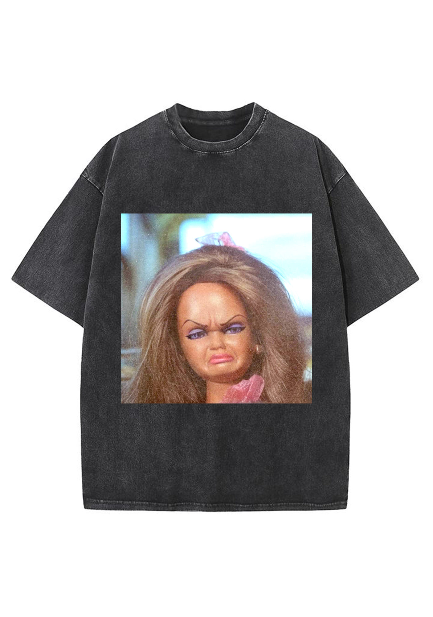 Y2K Aesthetic "Fed Up Barbie" Attitude Washed Tee