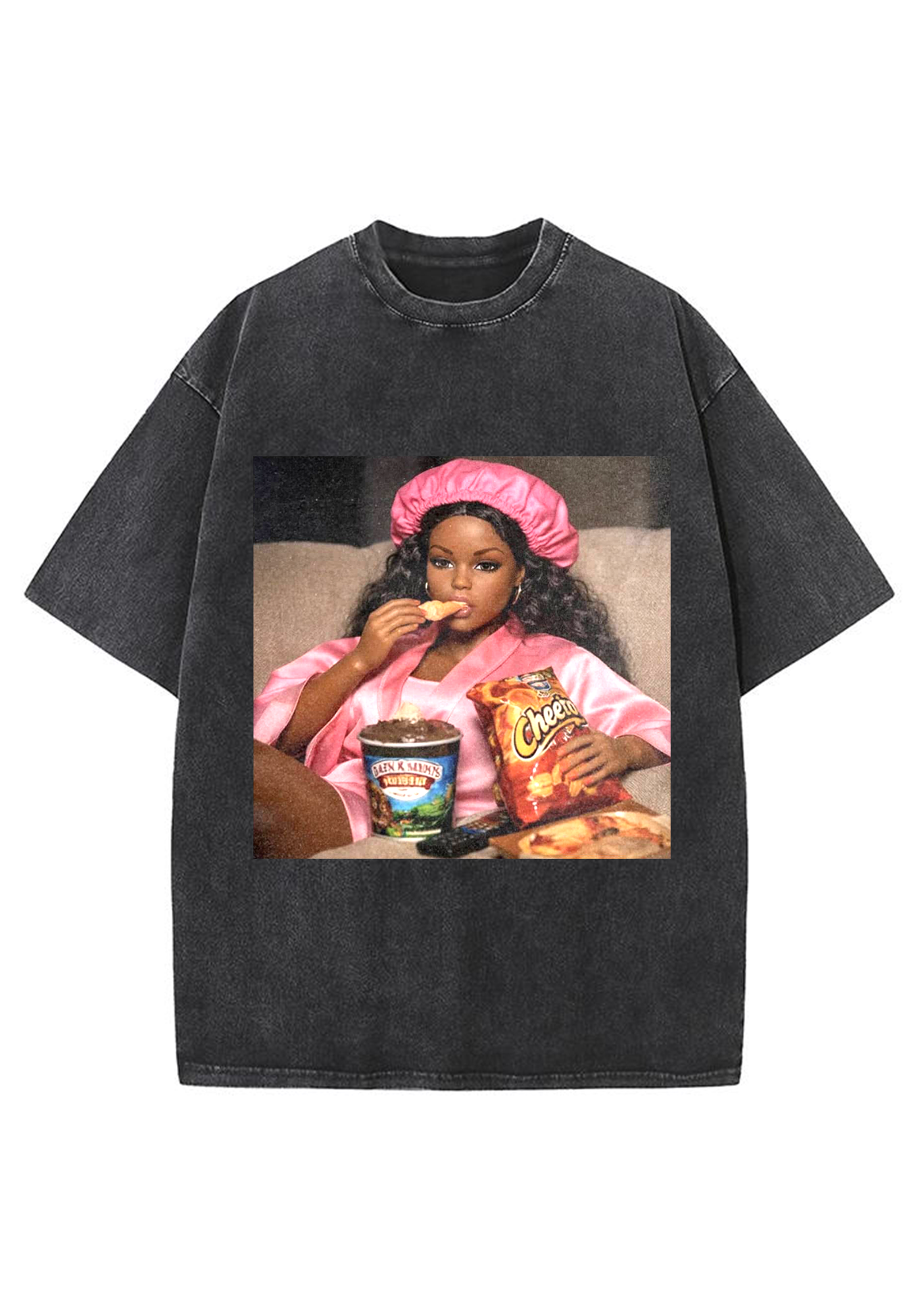 Y2K Aesthetic Lounge Mode Barbie Y2K Washed Tee