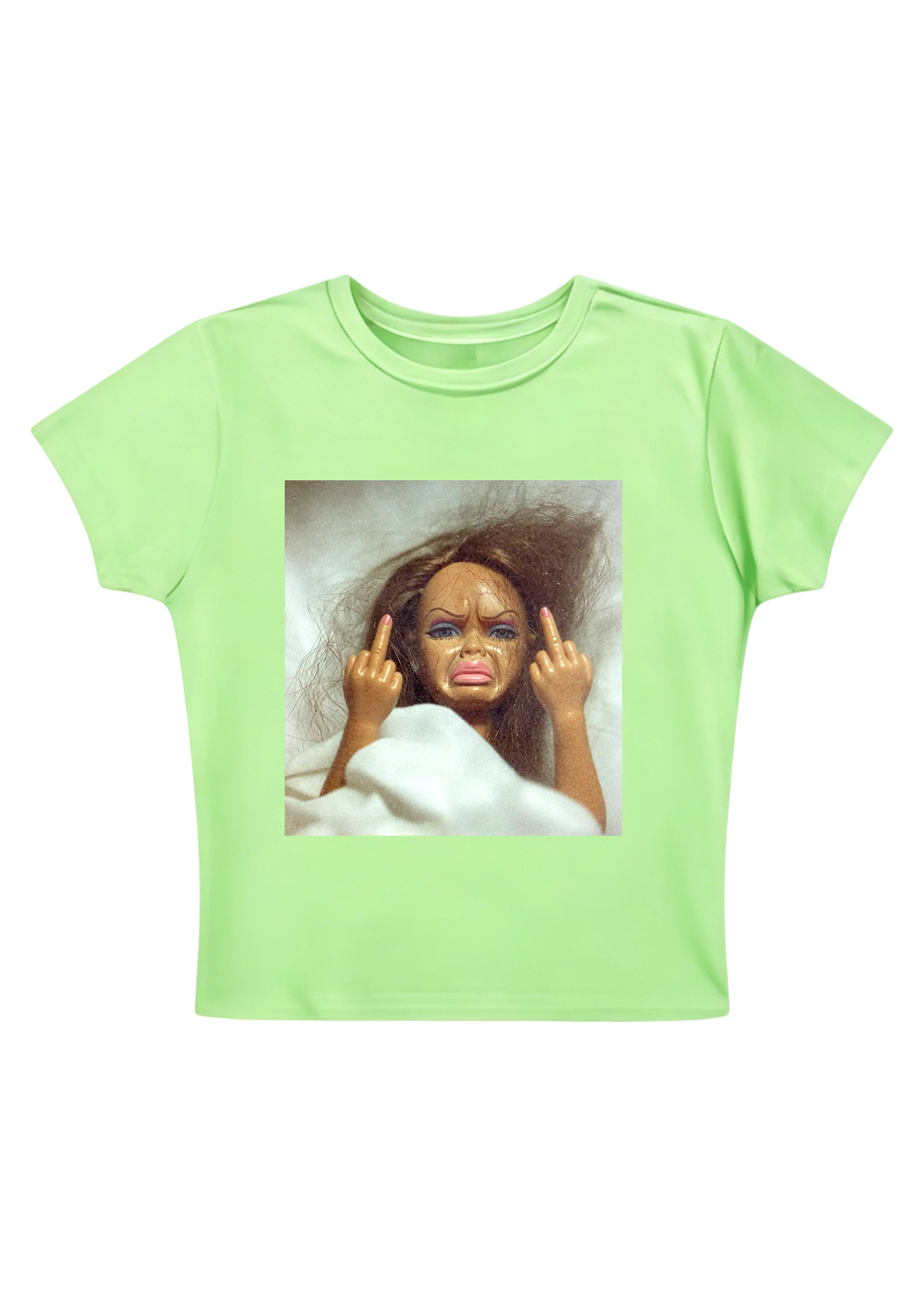 Vintage Grunge Bed Head Barbie Attitude Y2K Baby Tee