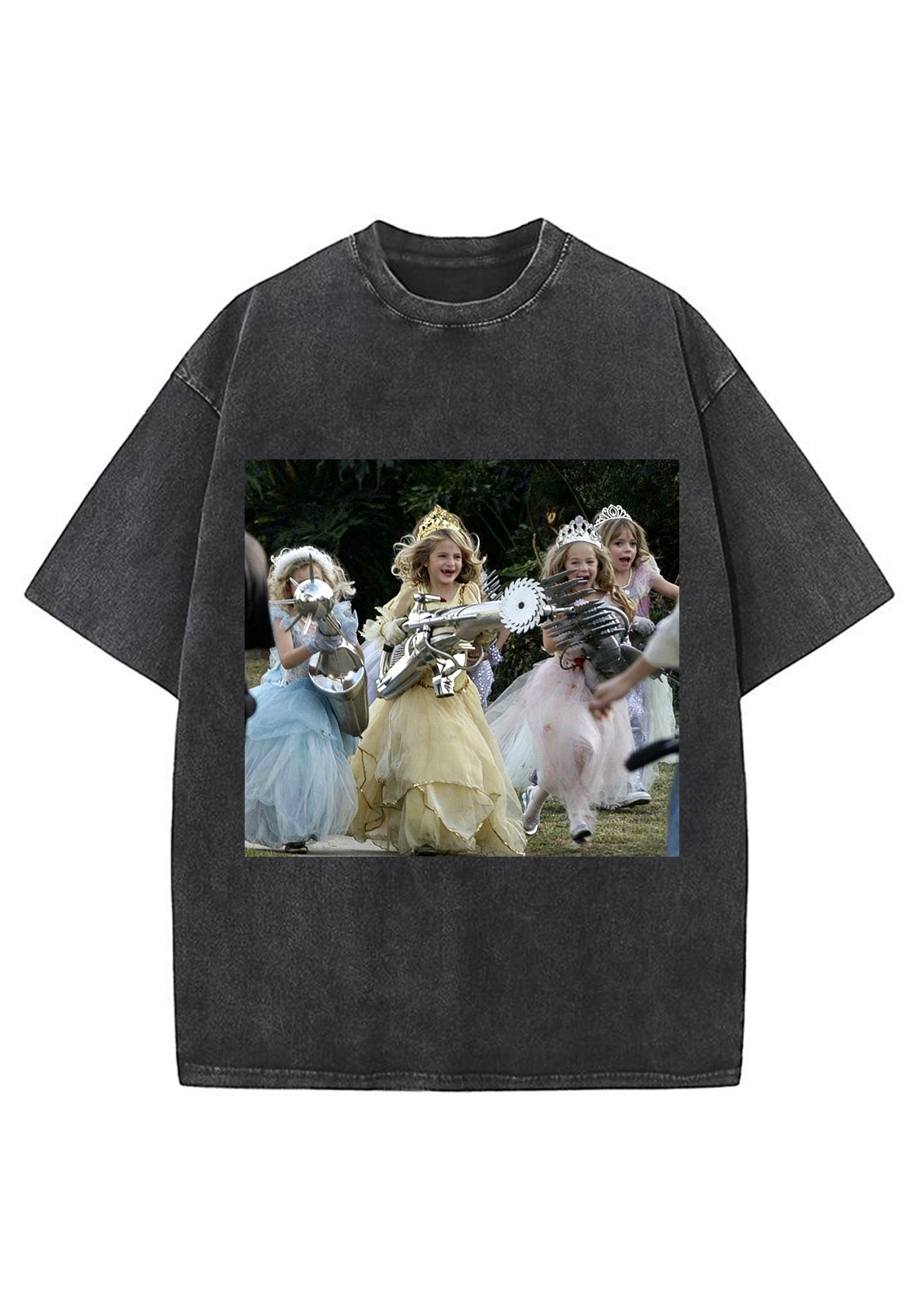 Princess Girls With Giant Weapons Meme Washed Tee