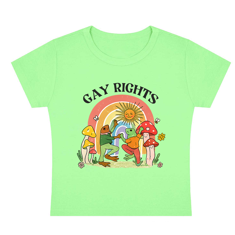 Gay Rights Thoughts Y2K Baby Tee