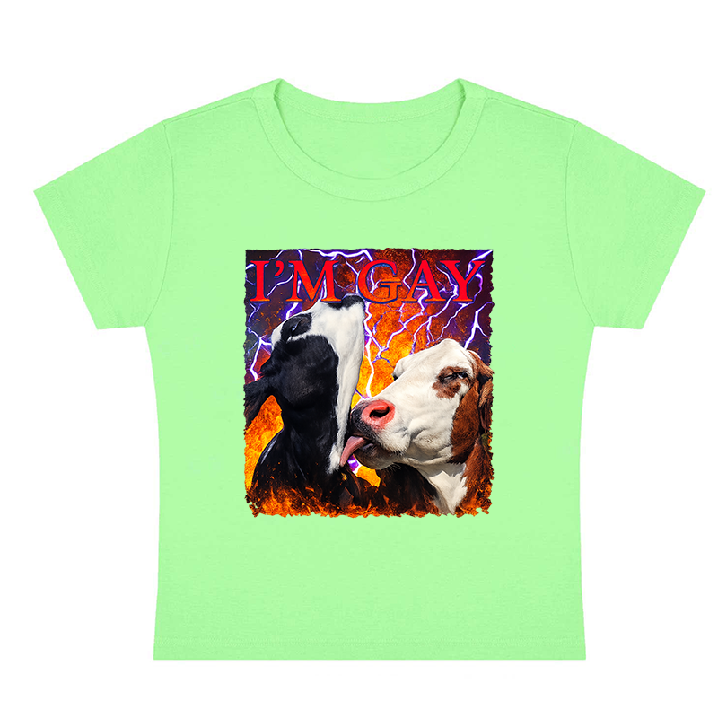 I'm Gay Y2k Baby Tee
