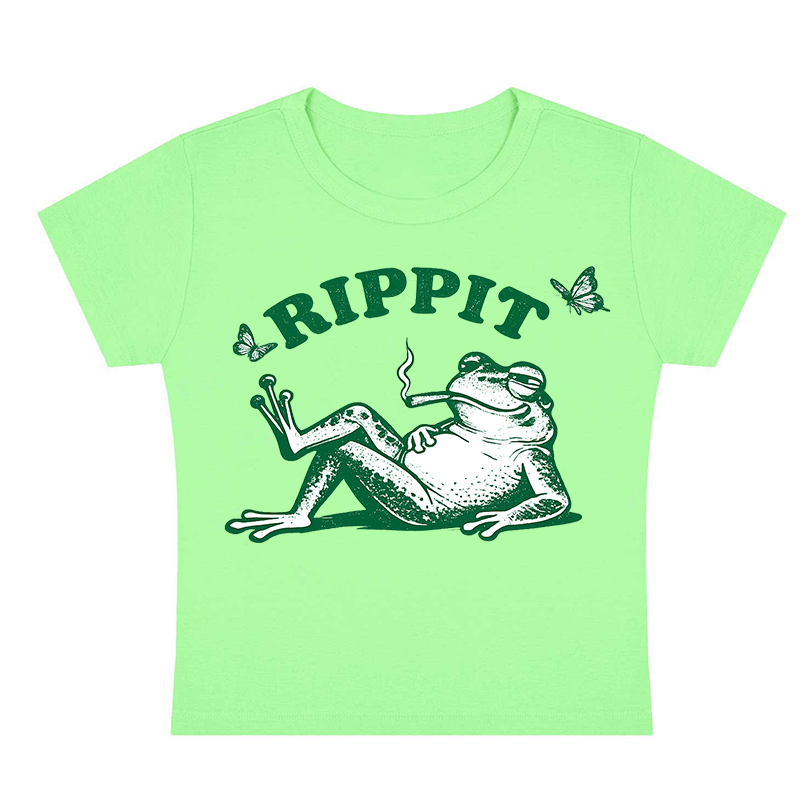 Rippit Frog Y2K Baby Tee