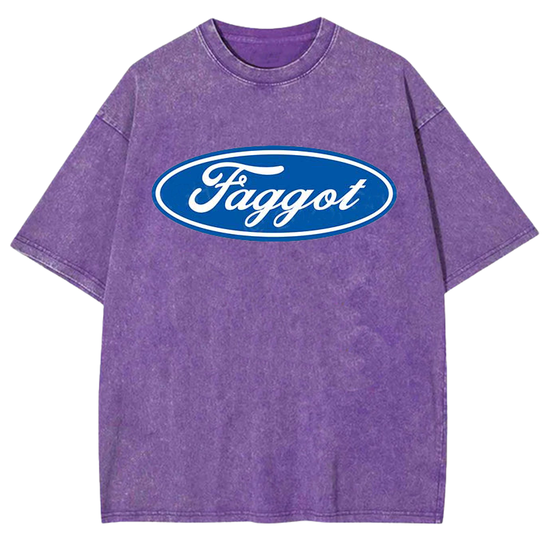 Oval Faggot Y2K Washed Tee
