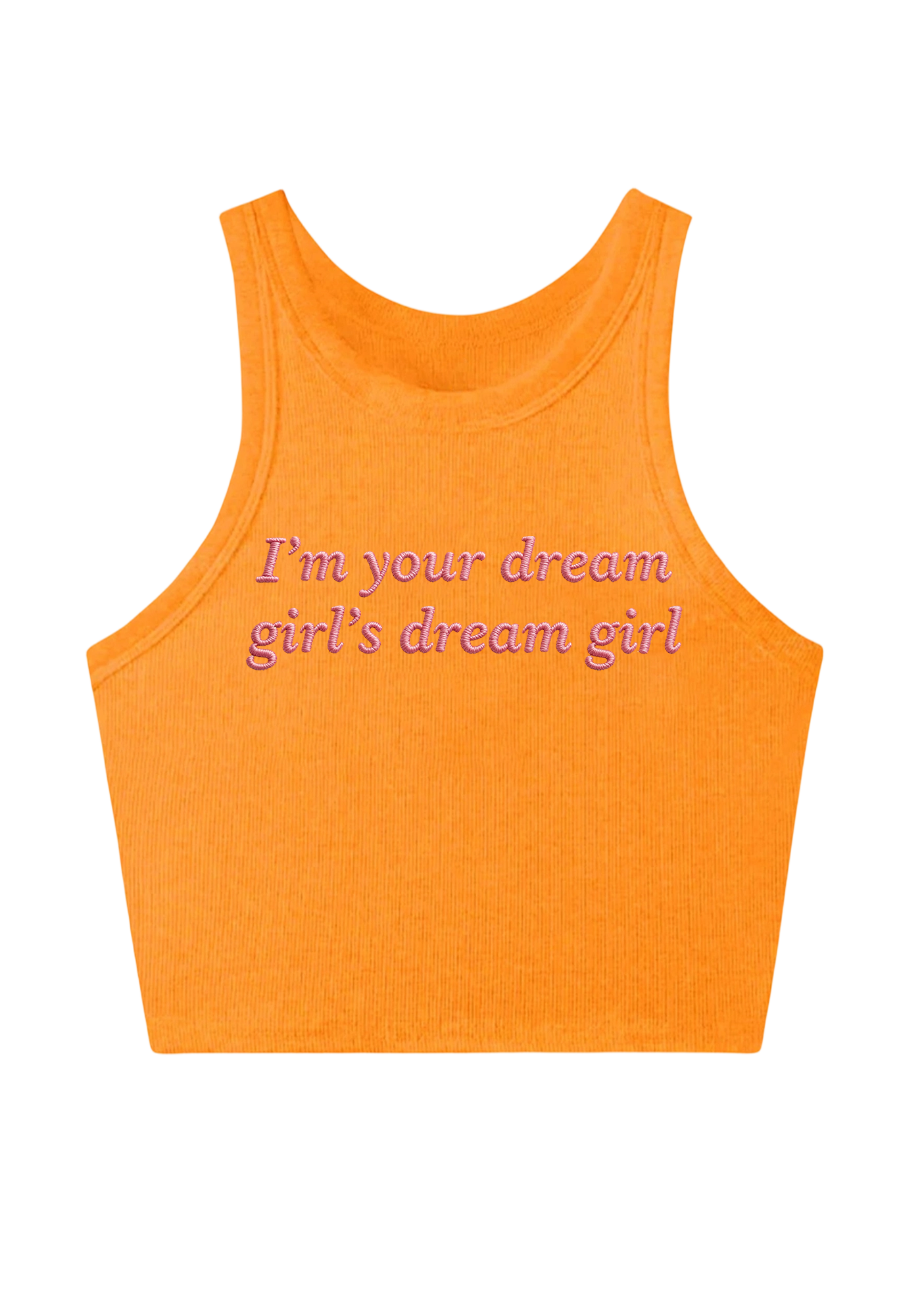 I'm Your Dream Girl's Embroidery Y2K Crop Tank Top