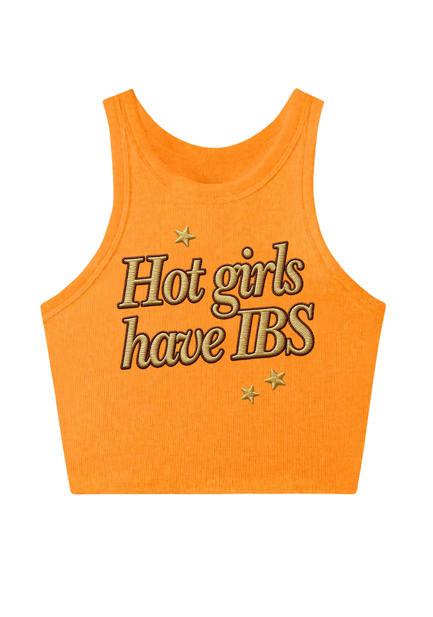 Hot Girls Embroidery Y2K Crop Tank Top