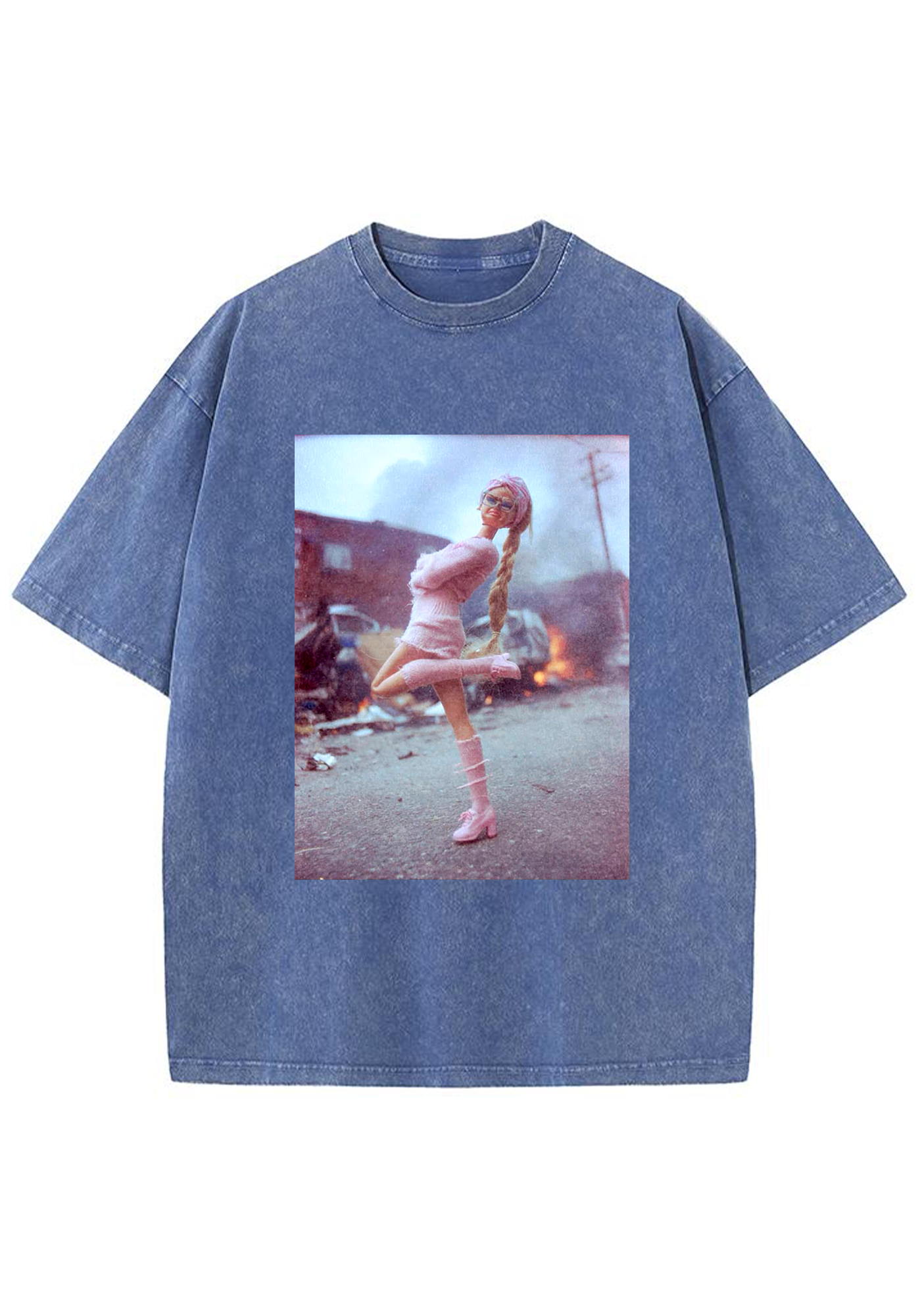 Barbie in the Apocalypse Retro Y2K Washed Tee