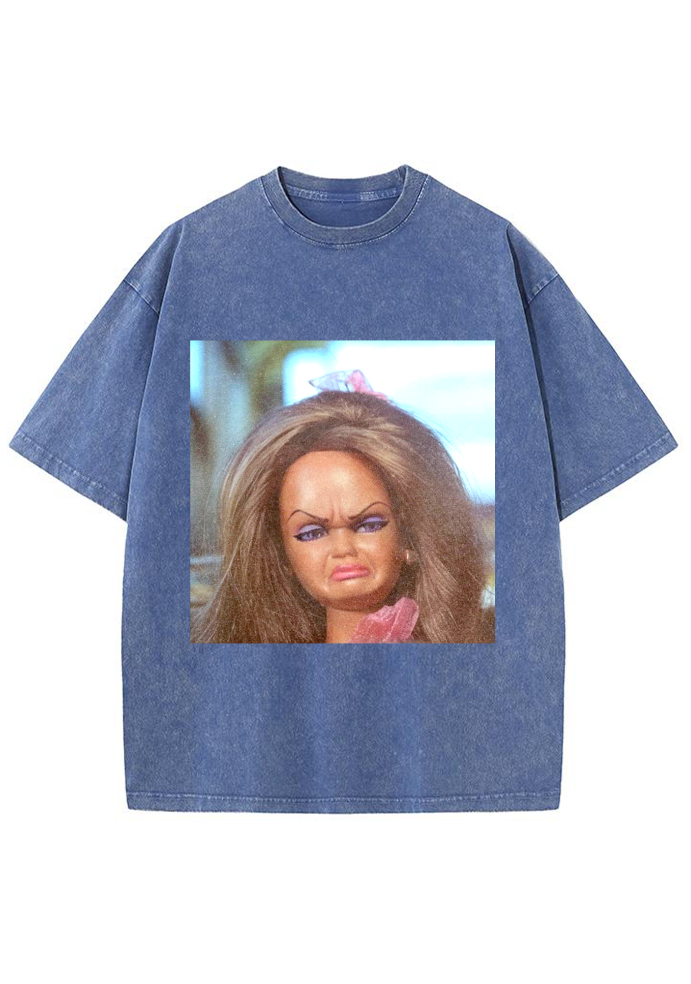 Y2K Aesthetic "Fed Up Barbie" Attitude Washed Tee