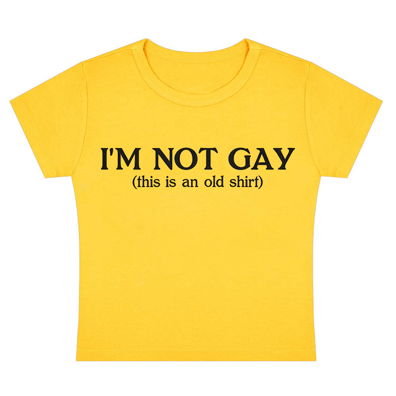 I'm Not Gay Y2k Baby Tee