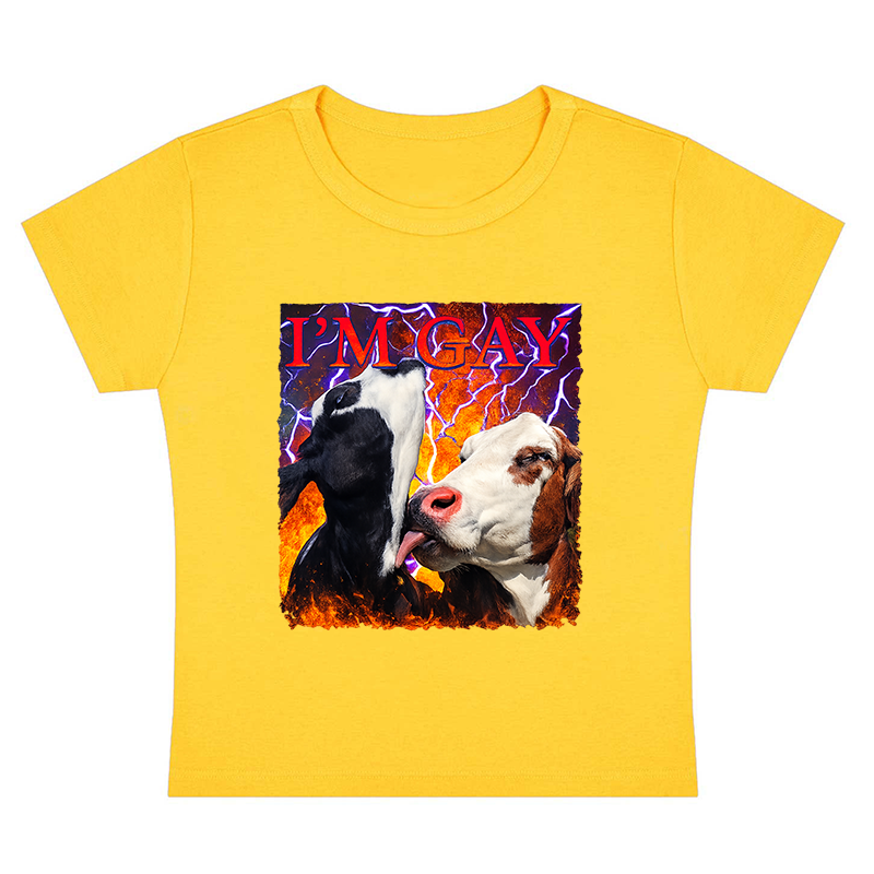 I'm Gay Y2k Baby Tee