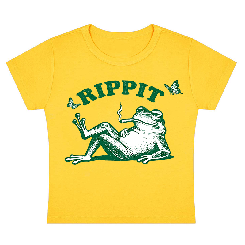 Rippit Frog Y2K Baby Tee