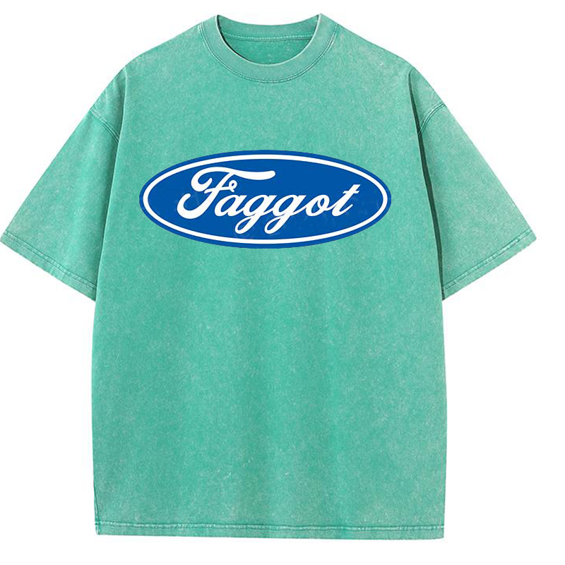 Oval Faggot Y2K Washed Tee