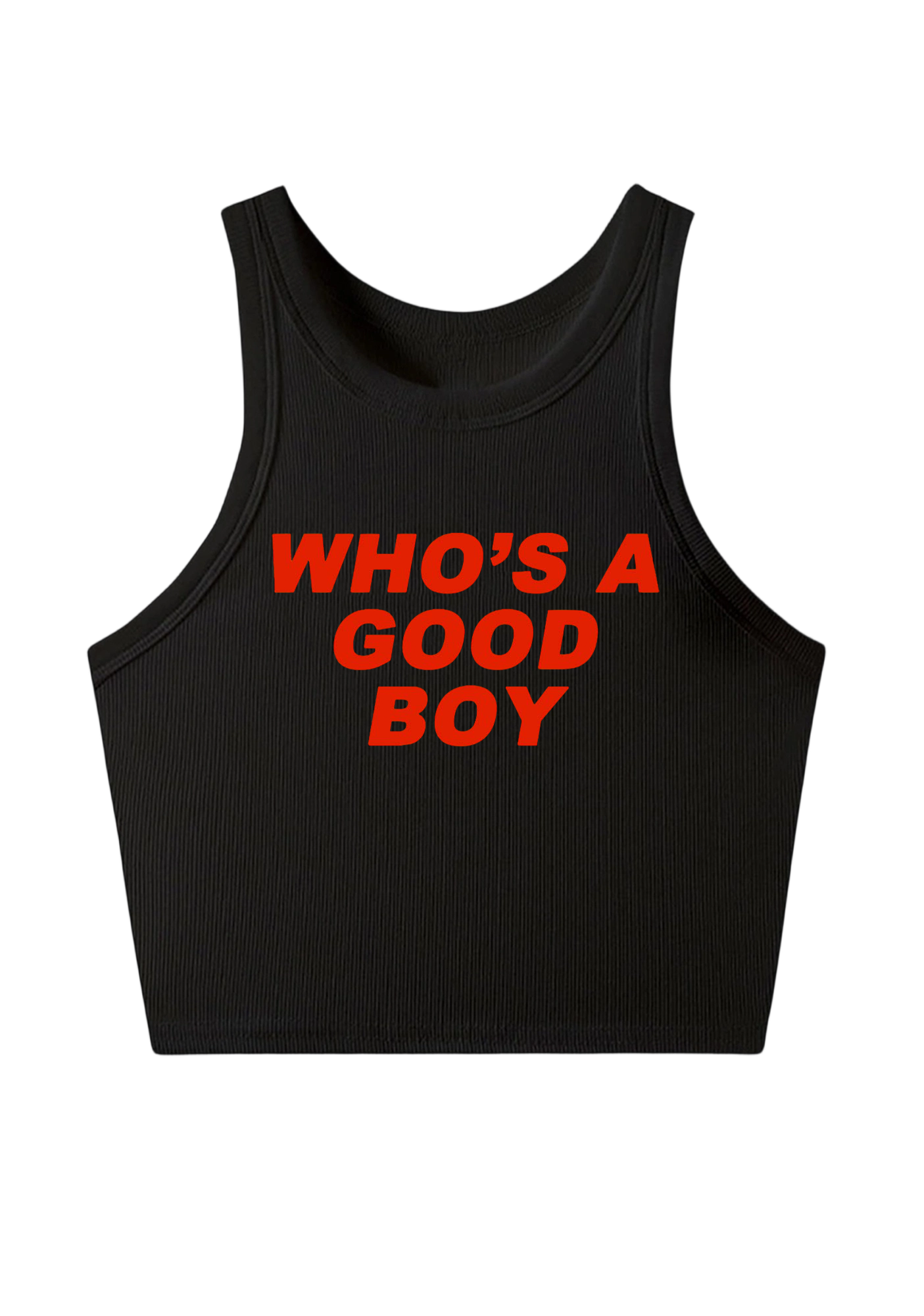 Who's A Good Boy Y2K Crop Tank Top