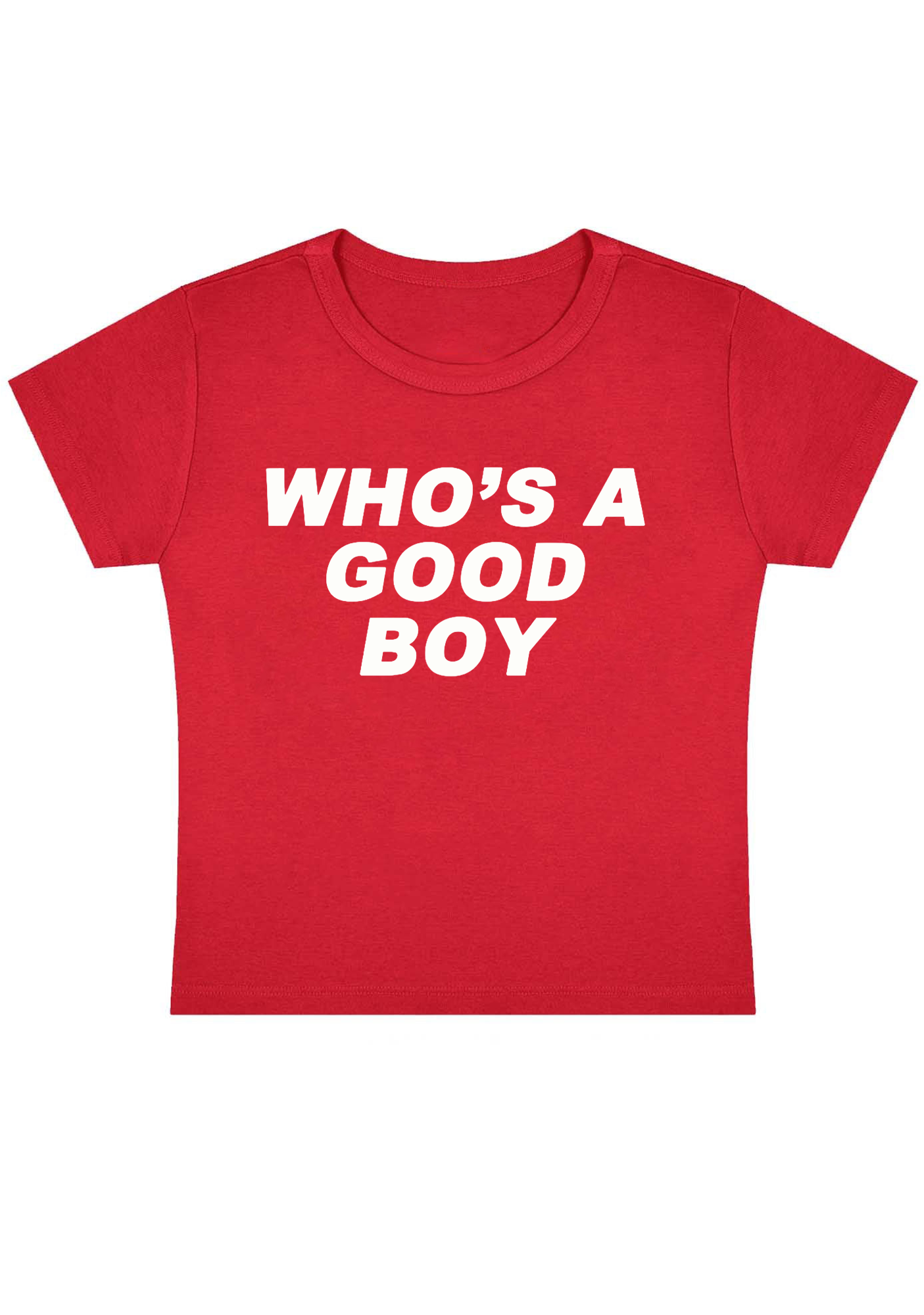 Who's A Good Boy Y2K Baby Tee
