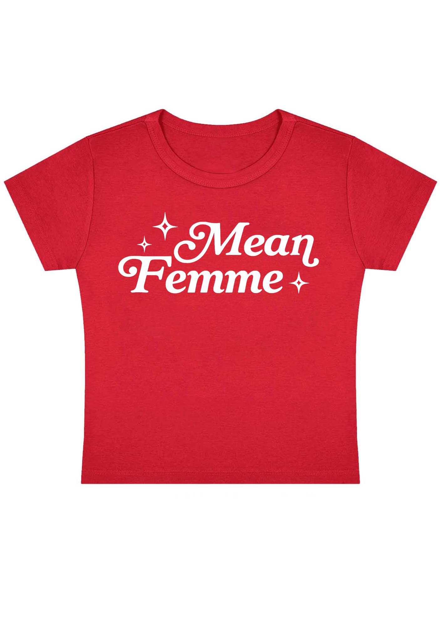 Mean Femme Y2K Baby Tee