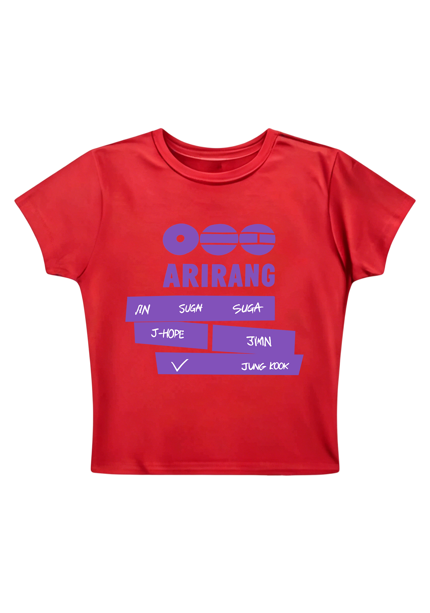 Arirang K-Pop Y2K Baby Tee