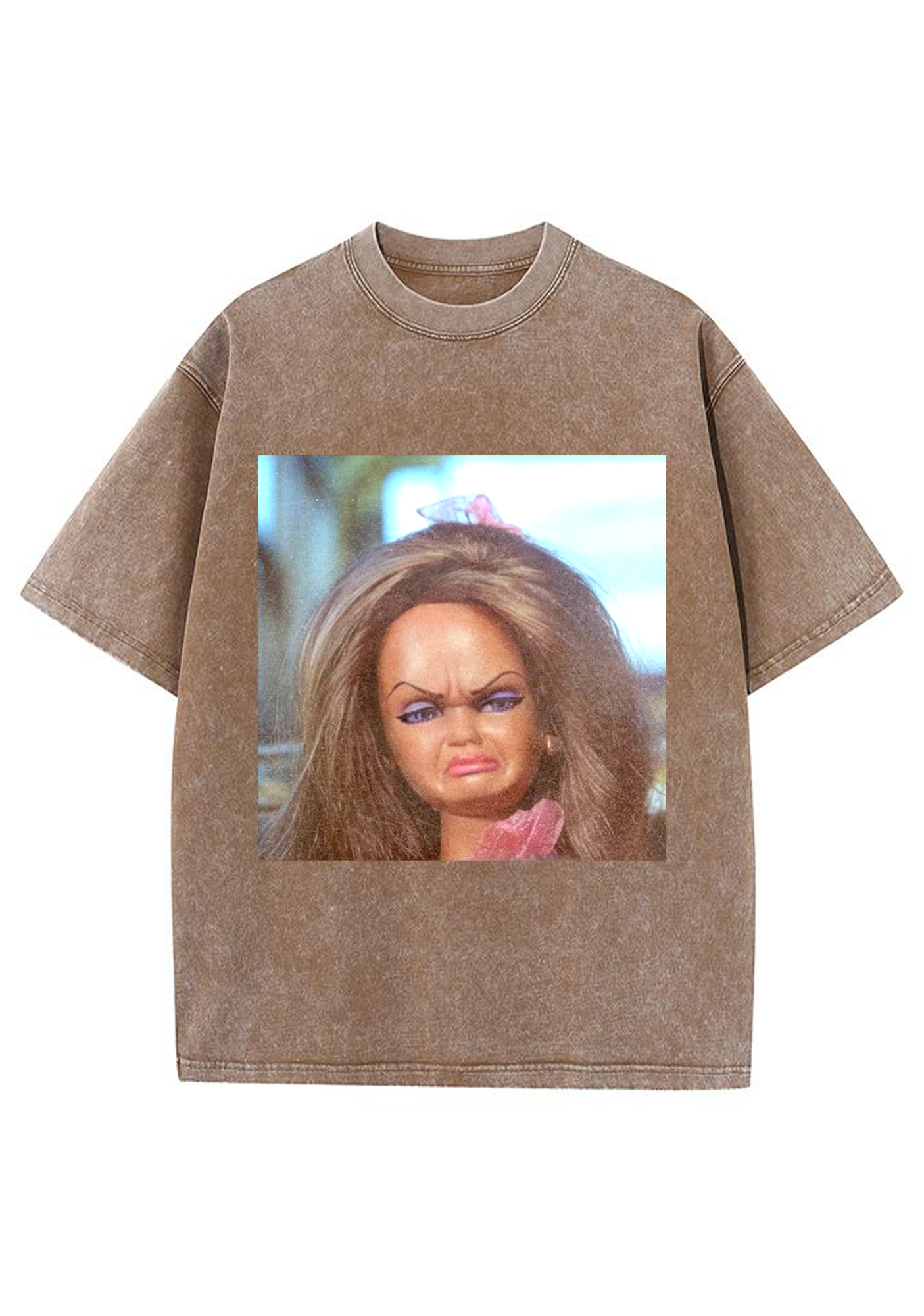 Y2K Aesthetic "Fed Up Barbie" Attitude Washed Tee